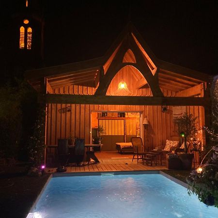 Chalet Atypique Vue Piscine Chauffee Гюжан-Местрас Экстерьер фото